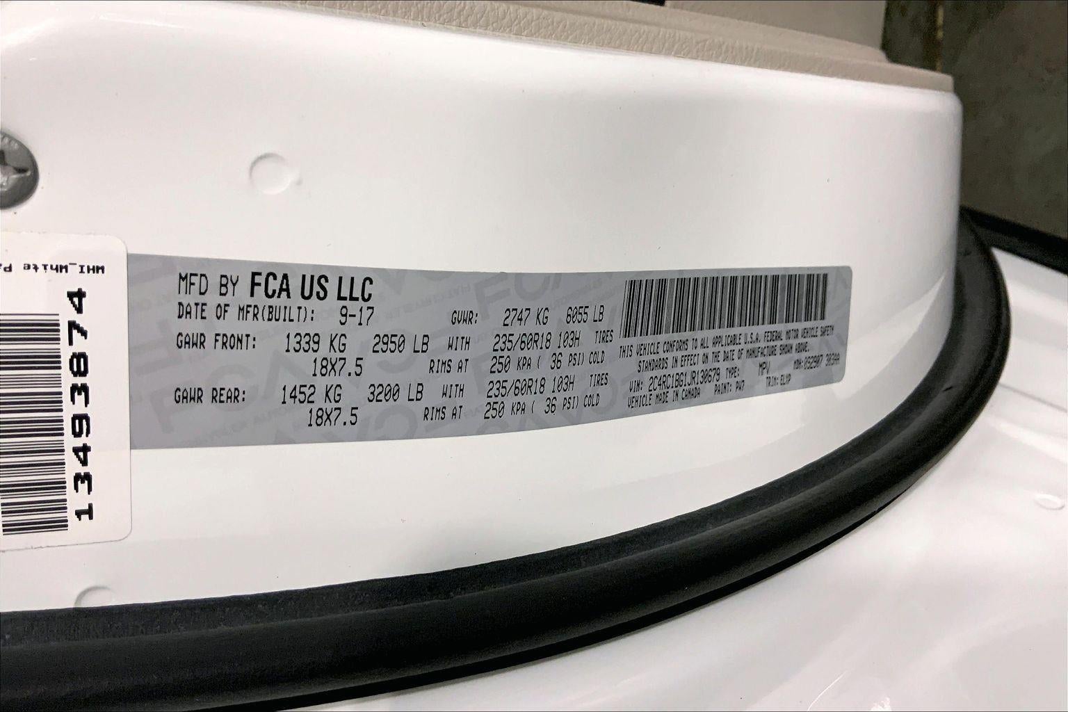 2018 Chrysler Pacifica Touring L