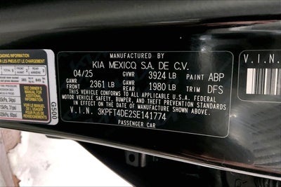 2025 Kia K4 LXS