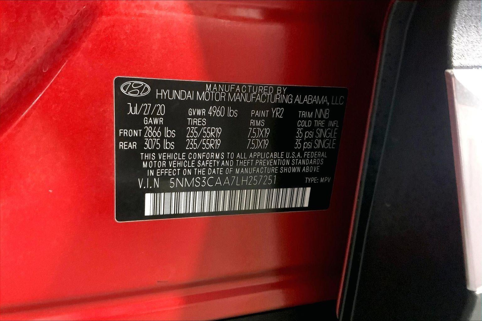 2020 Hyundai SANTA FE SEL