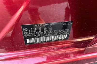 2019 Subaru Impreza 4DR SDN 2.0I CVT