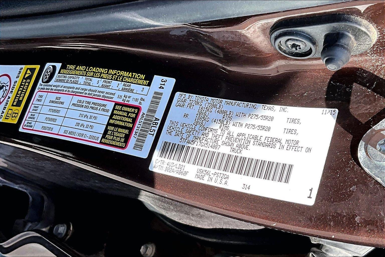 2016 Toyota Tundra 4WD Truck Platinum