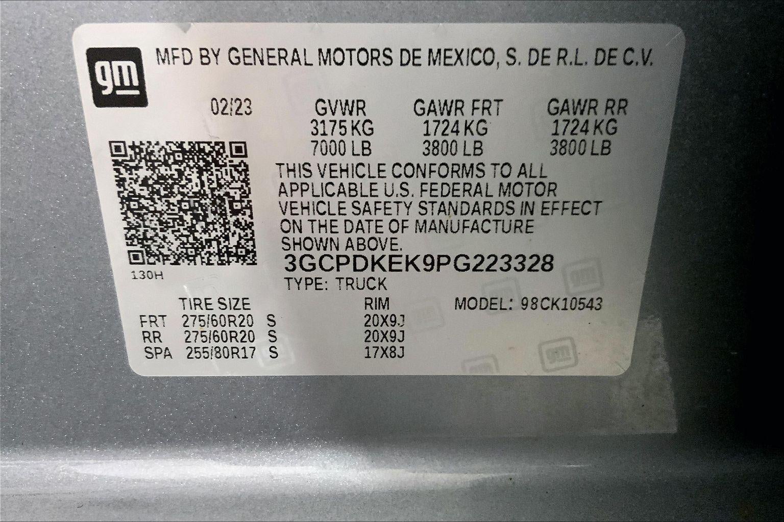 2023 Chevrolet Silverado 1500 LT (2FL)