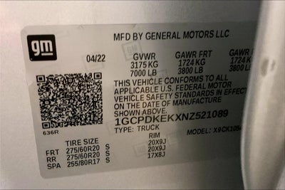 2022 Chevrolet Silverado 1500 LT (2FL)