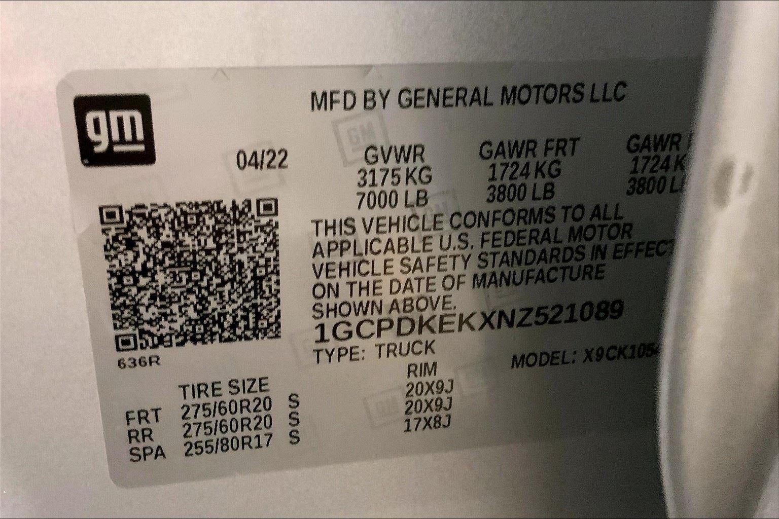 2022 Chevrolet Silverado 1500 LT (2FL)