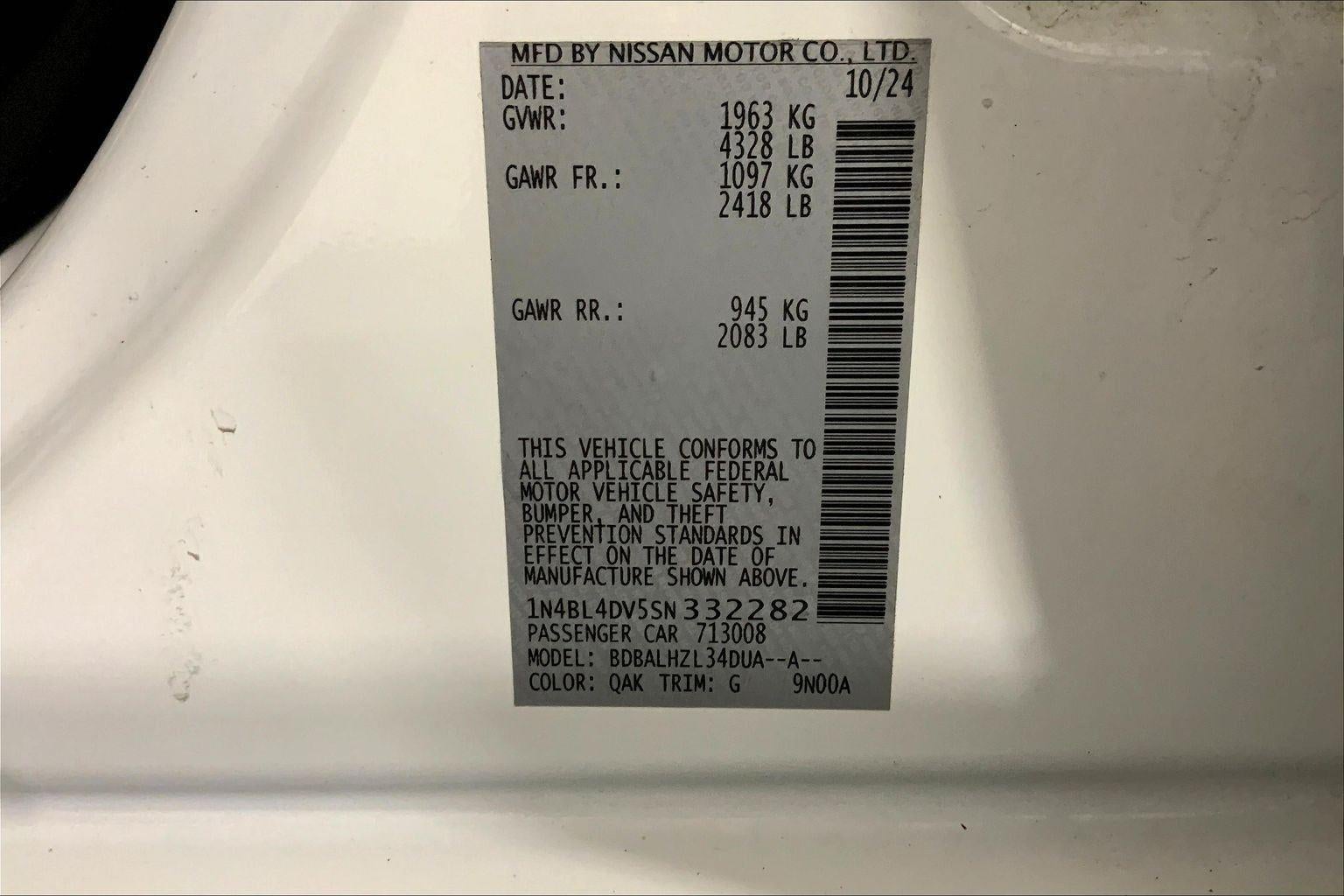 2025 Nissan Altima SV