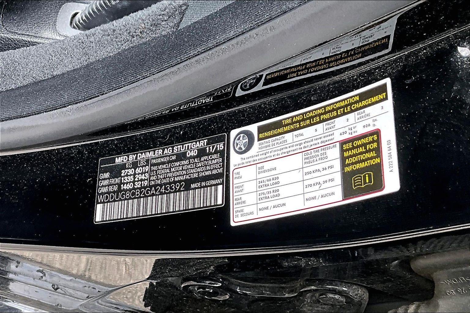 2016 Mercedes-Benz S-Class S 550