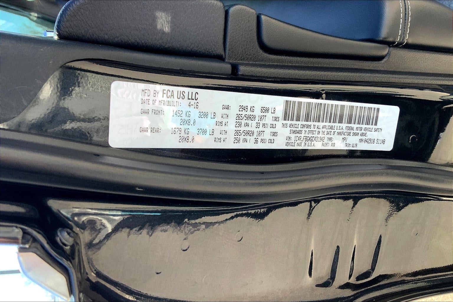 2016 Jeep Grand Cherokee Limited