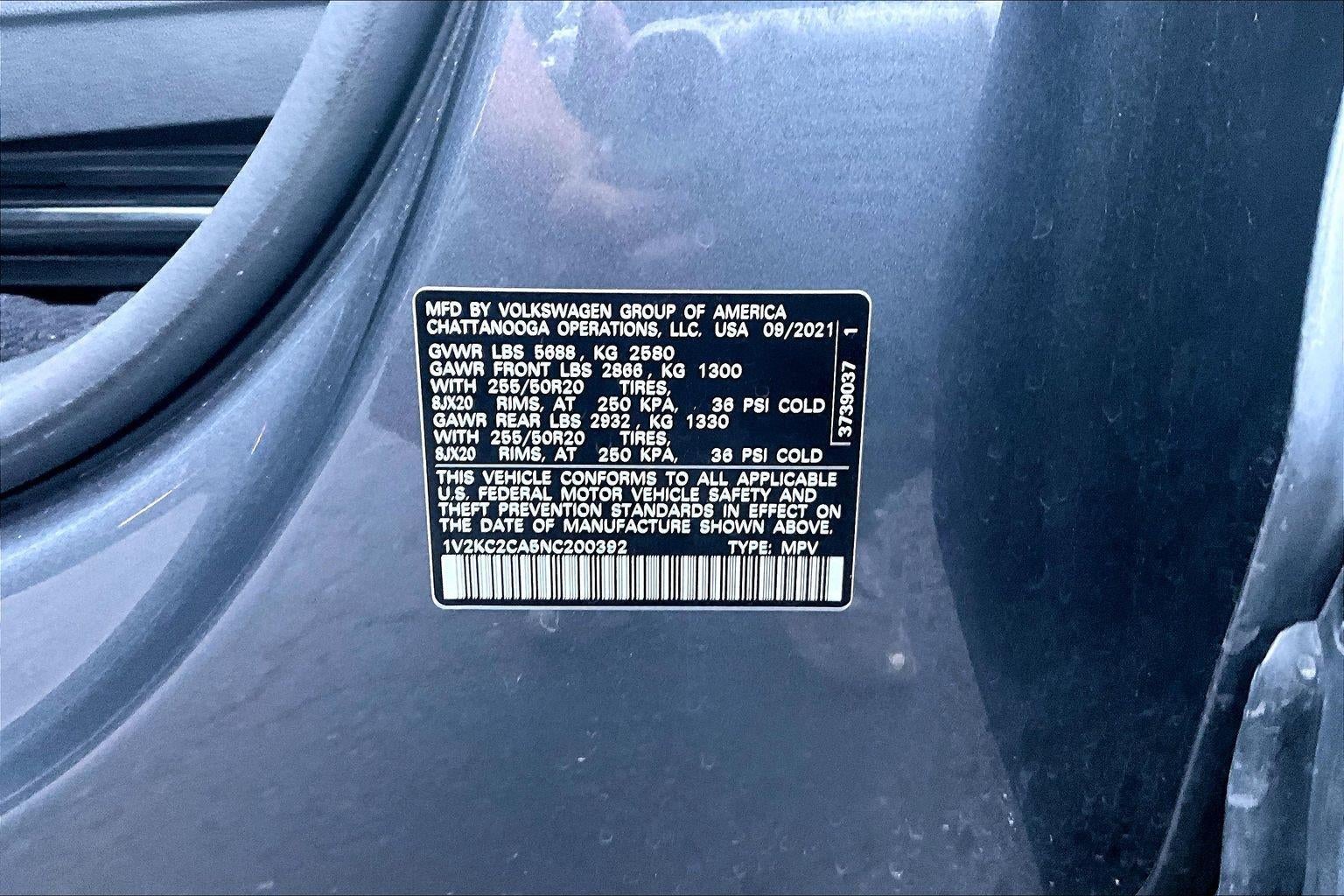 2022 Volkswagen Atlas Cross Sport 2.0T SE w/Technology