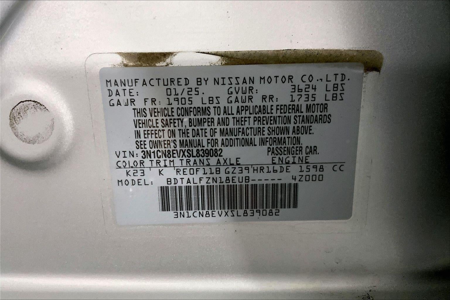 2025 Nissan Versa SV