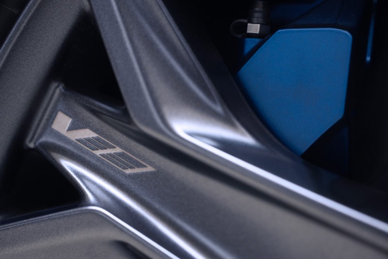 Close-up of the 2026 OPTIQ-V Brembo Performance Front Brakes | Cable Dahmer Cadillac Topeka in Topeka KS